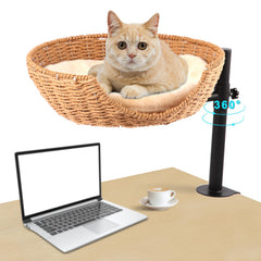 SEPAZON CatDesk Nest: Elevated and Rotatable Cat Bed