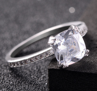 Women's Zircon Ring, European Diamond Ring