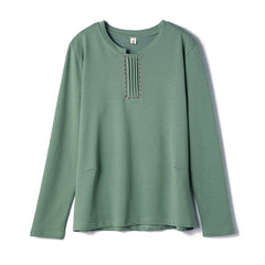 Cotton Long Sleeve T-Shirt for Women (Plus Size)