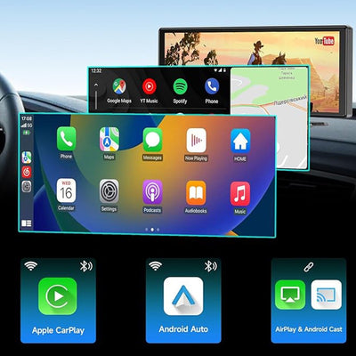 10.26-Inch Touchscreen Car GPS Dual Dash Cam
