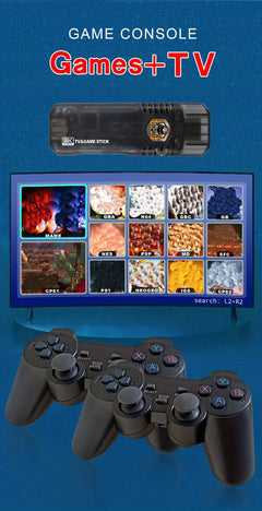 8K HD TV Stick with Wireless Retro Game Console