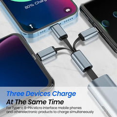 Portable Telescopic Data Cable - Type-C, Micro, Apple