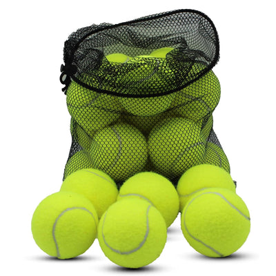 BrightFetch 20-Pack Colorful Dog Tennis Balls with Mesh Bag