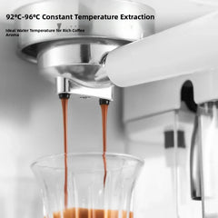 220V Touch Screen Coffee Machine for Home 20Bar Espresso Maker with Milk Frother Automatic Coffee Brewer Energy Saving
