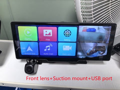 10.26-Inch Touchscreen Car GPS Dual Dash Cam