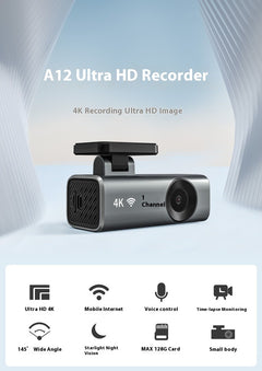 No Screen Hidden Dash Cam HD Night Vision